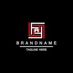 Obraz premium Letter A linear maze style logo