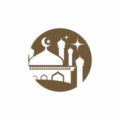 Mosque Logo Template vector symbol illustration design