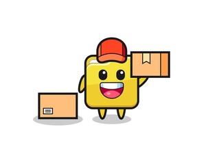 Mascot Illustration of folder as a courier