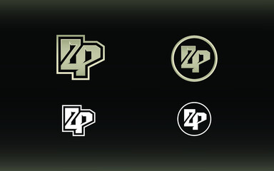 BP or PB letter logo with gaming style and contemporary colors