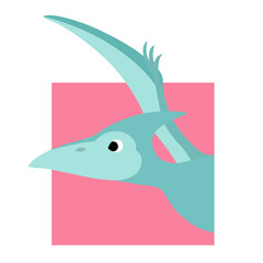 プテラノドンアイコン　四角フレーム