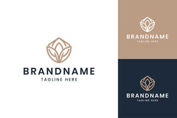 leaf line art logo design