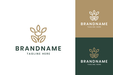 flower line art logo design