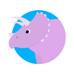 トリケラトプスアイコン　丸フレーム