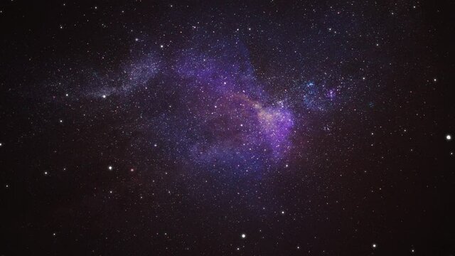 Galaxy Nebula background moving stars space background 