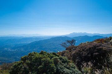 大分県別府市の鶴見岳の風景 View of Mt. Tsurumi in Beppu City, Oita Prefecture, Japan. 