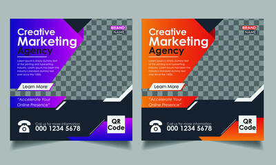 Social media template design for effective advertisement 