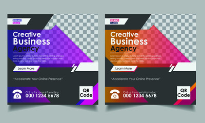 Social media template design for effective advertisement 