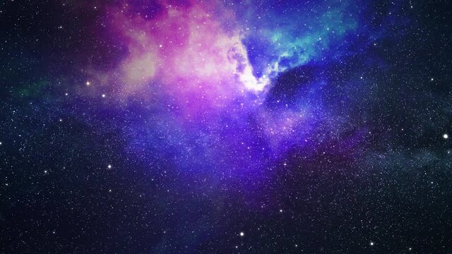 Galaxy Nebula background moving stars space background 
