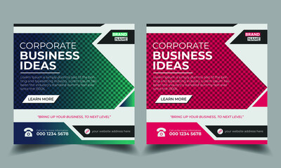 Social media template design for effective advertisement 