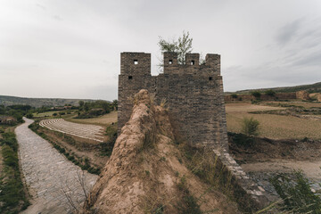 Ancient Great Wall Ruins of Ming Dynasty in Shanxi, China