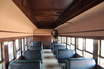 Fototapeta premium In The Rail Car, Fort Edmonton Park, Edmonton, Alberta