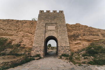 Ancient Great Wall Ruins of Ming Dynasty in Shanxi, China