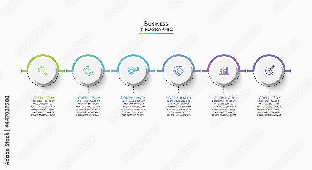 Wall mural business data visualization. timeline infographic icons designed for abstract background template mi