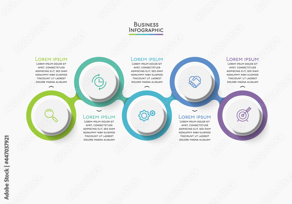 Wall mural business data visualization. timeline infographic icons designed for abstract background template mi