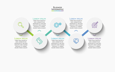 Business data visualization. timeline infographic icons designed for abstract background template milestone element modern diagram process technology digital marketing data presentation chart Vector