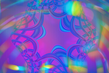 Abstract textured neon iridescent futuristic background