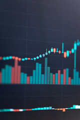 Forex market background, trading on the currency market Forex. Currency exchange rate for world currency: US Dollar, Euro, Frank, Yen. Financial, money, global finance, stock market background.	
