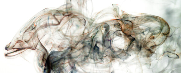 Smoke on a white background.