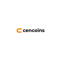 Letter c bitcoin finance sign symbol logo design.