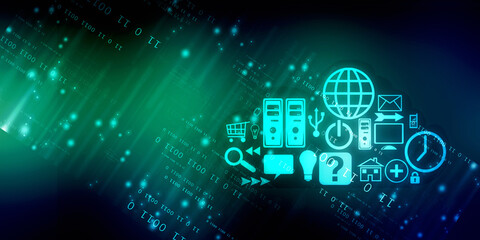 Digital Abstract technology background,2d illustration
