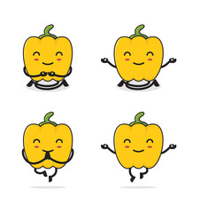 yellow pepper cartoon character