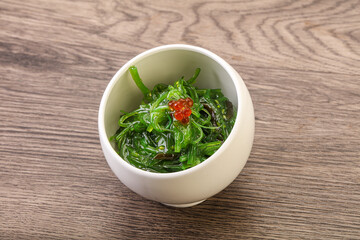 Asian traditional chukka salad in the bowl
