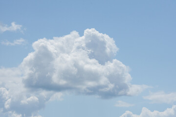 clouds in the blue july sky in Canada