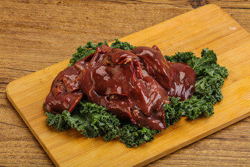 Raw chicken liver for cooking
