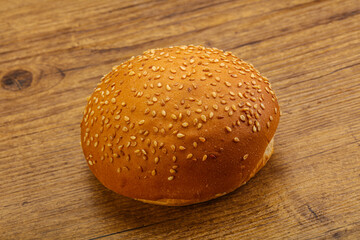 Burger bun with sesame seeds