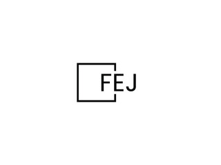 Obraz premium FEJ Letter Initial Logo Design Vector Illustration
