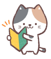 初心者マークを持つミケネコ