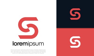  Initials S logo design. Innovative high tech logo template. Template label for blockchain technology. Technology Logo.