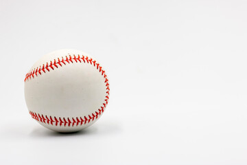 Baseball is on white background