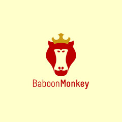 Baboon Monkey Crown Logo