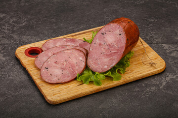 Smoked ham sausage with spices