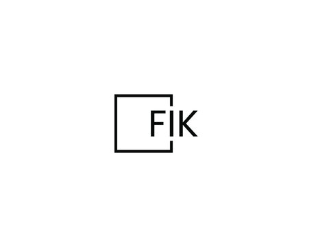 FIK Letter Initial Logo Design Vector Illustration