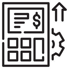 calculator line icon