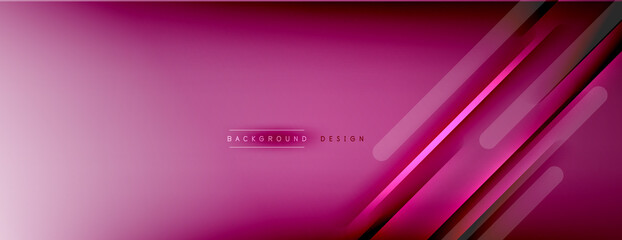Abstract background - lines composition created with lights and shadows. Technology or business digital template. Trendy simple fluid color gradient abstract background with dynamic