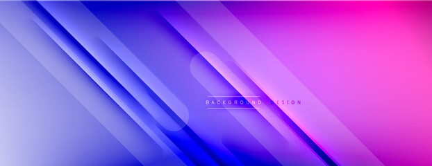 Abstract background - lines composition created with lights and shadows. Technology or business digital template. Trendy simple fluid color gradient abstract background with dynamic