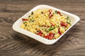Vegetarian uisine - couscous with vegetables