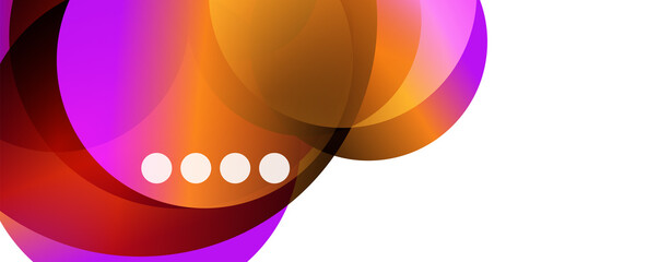 Fluid gradients, swirls and circles. Bright color lines. Vector Illustration For Wallpaper, Banner, Background, Landing Page