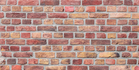 texture of old grunge red brick wall background	
