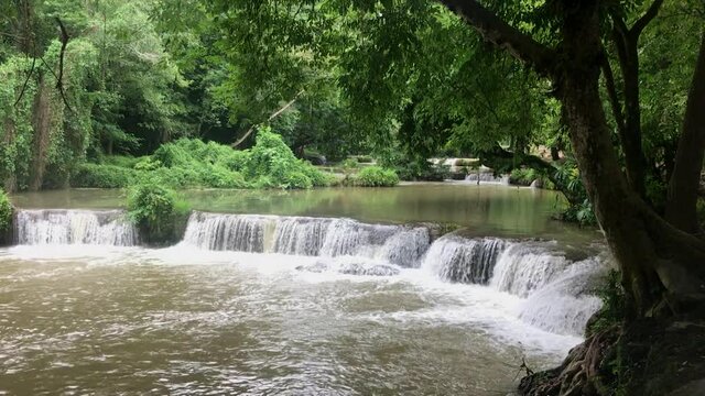 waterfall in national park,Chet Sao Noi Waterfall,Chet Sao Noi National Park in Thailand.