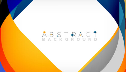 Abstract square shape with overlapping waves, minimal geometric background. Vector Illustration For Wallpaper, Banner, Background, Landing Page