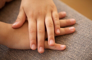 hands of a child girl. Hand girl. Background. Child. 