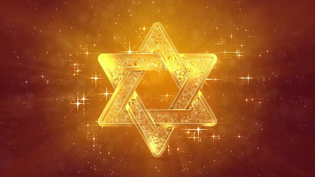 ornamental shining shield of david - Israel traditional symbol