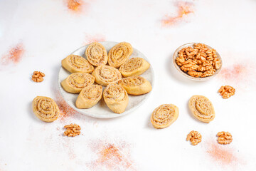 Homemade delicious organic walnut cookies.