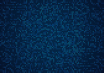 Digital technology background. Digital data dot blue pattern pixel background