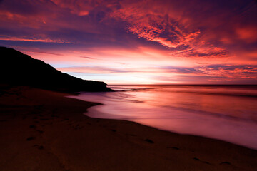 Fototapeta na wymiar Bells Beach at Sunrise in Australia